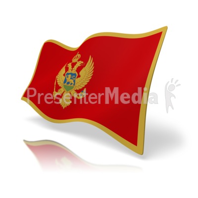 Flag Montenegro Presentation clipart