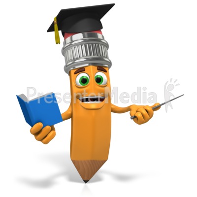 Scribbles Pencil Teacher Instruct Presentation clipart