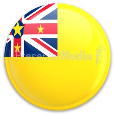 Flag Niue Button Presentation clipart