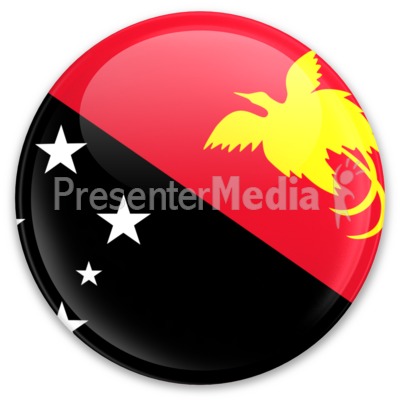 Flag Papua New Guinea Button Presentation clipart
