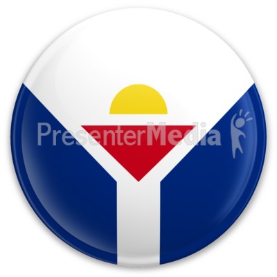 Flag Saint Martin Button Presentation clipart