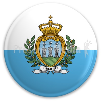Flag San Marino Button Presentation clipart