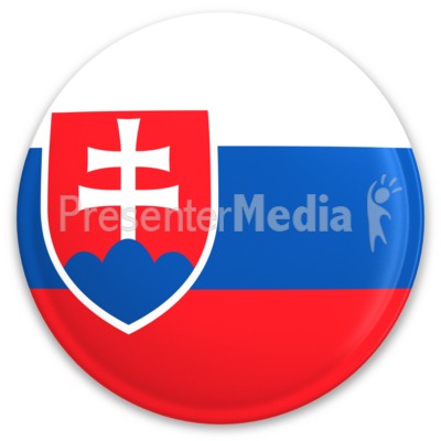 Flag Slovakia Button Presentation clipart