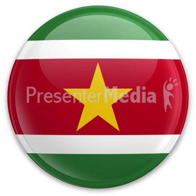 Flag Suriname Button Presentation clipart