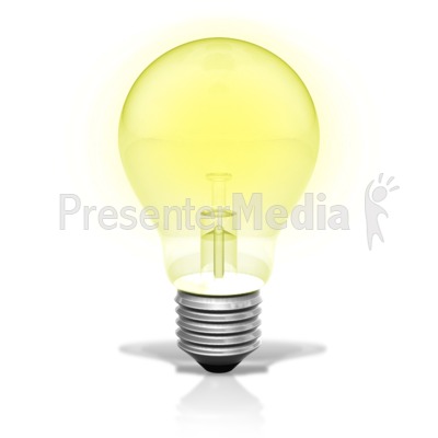 Single Light Bulb Illuminated Presentation clipart
