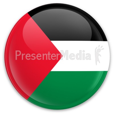 Flag Palestine Button Presentation clipart