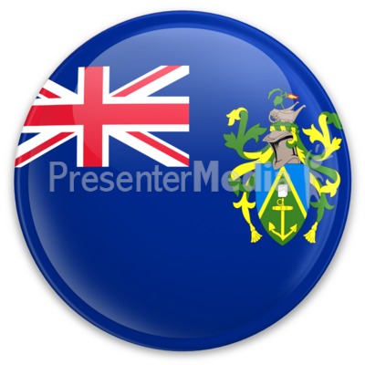 Flag Pitcarin Islands Button Presentation clipart