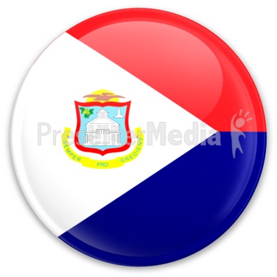 Flag Sint Maarten Button Presentation clipart