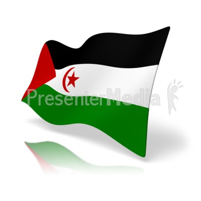 Flag Western Sahara Presentation clipart