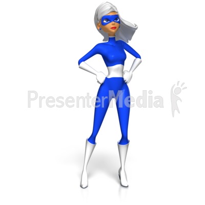 Supergal Super Stance Presentation clipart