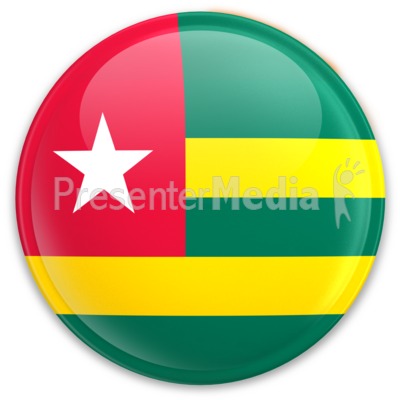 Flag Togo Button Presentation clipart