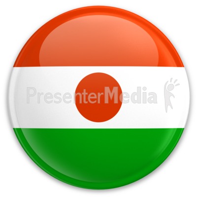 Flag Niger Button Presentation clipart