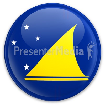 Flag Tokelau Button Presentation clipart