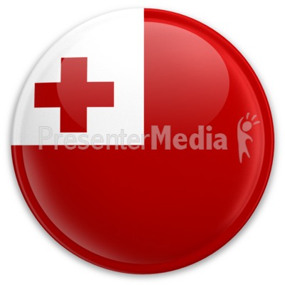 Flag Tonga Button Presentation clipart