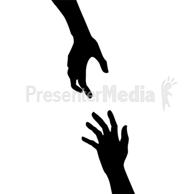 Helping Hand Silouette Presentation clipart