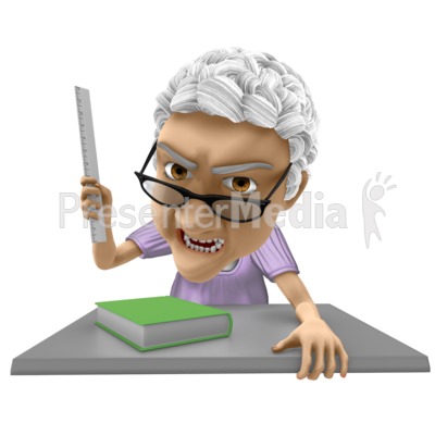 Bernice Teacher Angry Presentation clipart