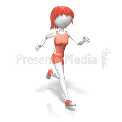 Woman Figure Running Presentation clipart
