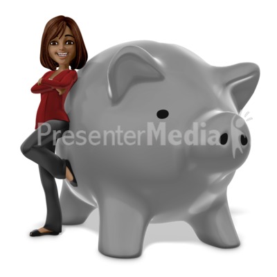 Talia Piggy Bank Presentation clipart