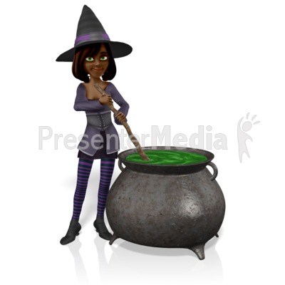 Morgan Witch Stir Cauldron Presentation clipart