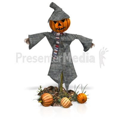 Scarecrow Pumpkins Presentation clipart
