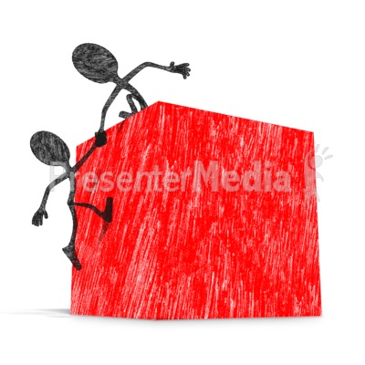 Drawn Stickfigures Helping Up Presentation clipart