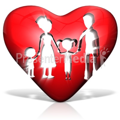 Family In Heart Presentation clipart