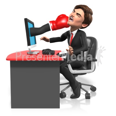 Business Punched Through Screen Presentation clipart