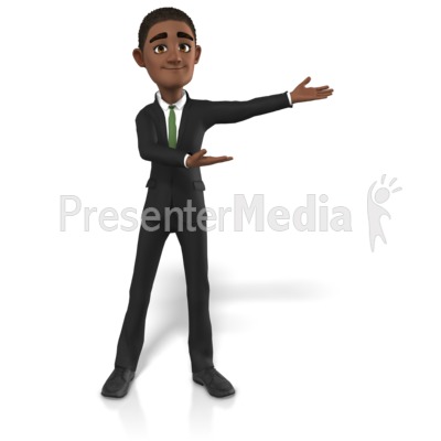 Businessman Gesturing To Side Presentation clipart