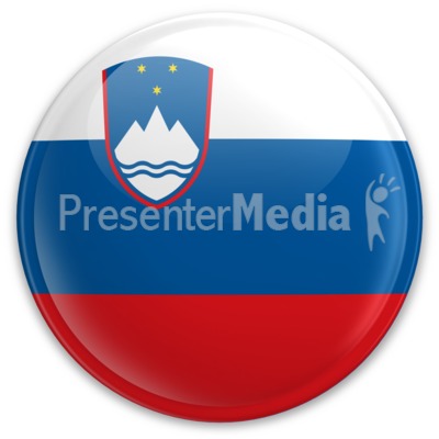 Slovenian Flag Button Presentation clipart