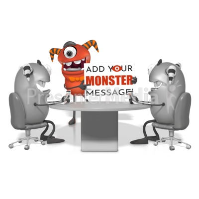 Monster Meeting Presentation clipart