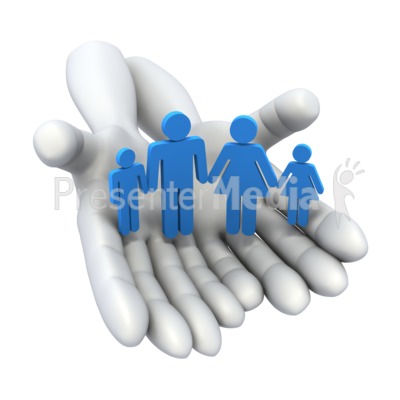 Hands Holding Family Presentation clipart