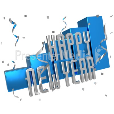 New Year Sales Graph Presentation clipart