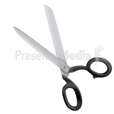Scissors Ready To Cut Presentation clipart