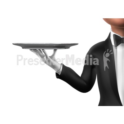 Holding Elegant Platter Top Off Presentation clipart
