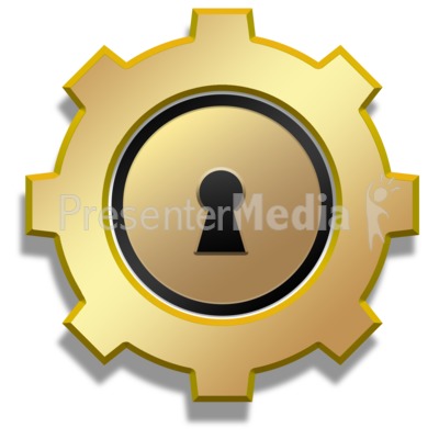 Gear Shiny Keyhole Presentation clipart