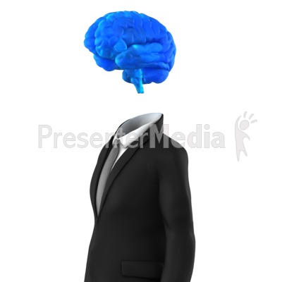 Businessman Brain Presentation clipart