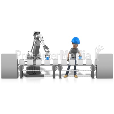 Human Robot Working Together Presentation clipart