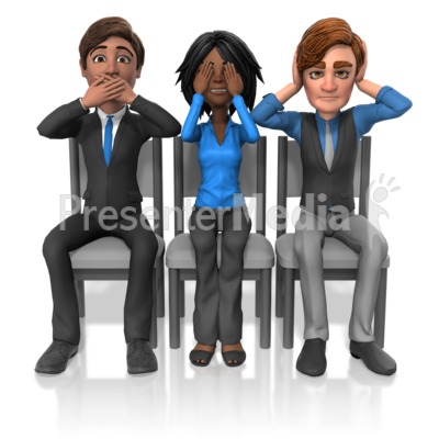 Business No Speak See Listen Presentation clipart