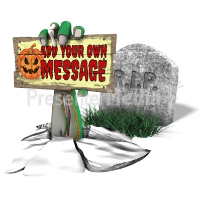 Scary Arm Grave Custom Presentation clipart