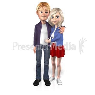 Couple Standing Together Presentation clipart