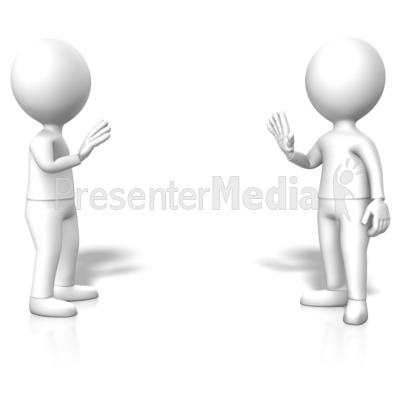 Stick Figures Greeting Presentation clipart