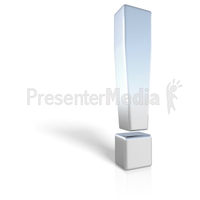 Chrome Exclamation Mark Symbol Presentation clipart