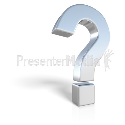 Chrome Question Mark Symbol Presentation clipart