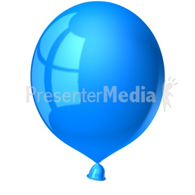 Single Blue Balloon Presentation clipart