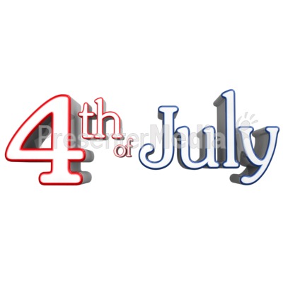 Fouth Of July Text Presentation clipart