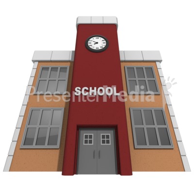 Towering School Building Presentation clipart