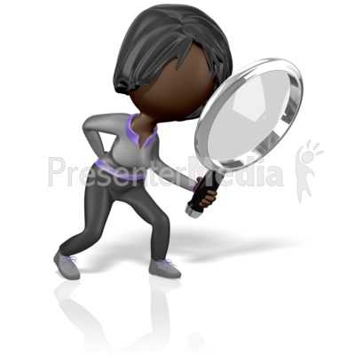 Stickwoman Search Clues Presentation clipart