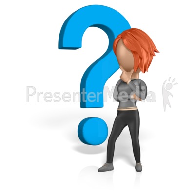 Woman Figure Thinking Question Presentation clipart