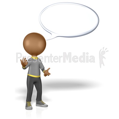 Figure With Speech Bubble Presentation clipart