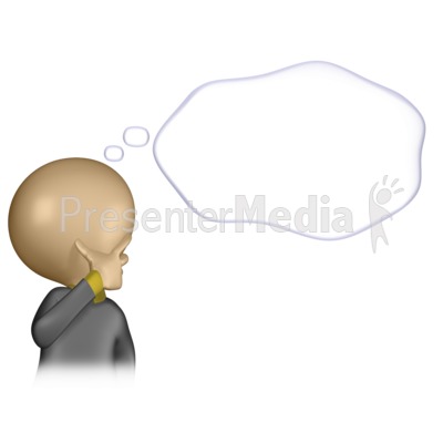Figure With A Thought Bubble Presentation clipart